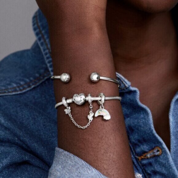 🌺Pandora Butterfly Safety Chain Charm - Picture 2 of 4